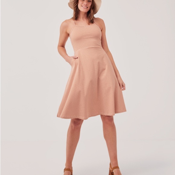 Pact Dresses & Skirts - Pact Sleeveless A-Line Midi Dress in Blush Pink